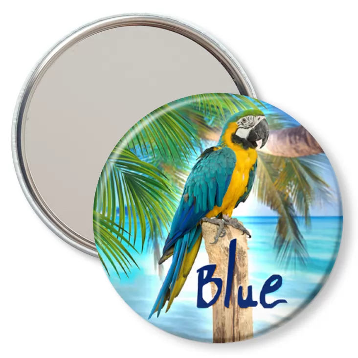 przypinka lusterko Papugarnia Carmen - Blue