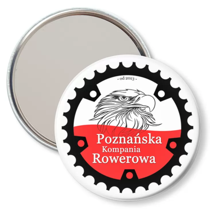 przypinka lusterko Poznańska Kompania Rowerowa