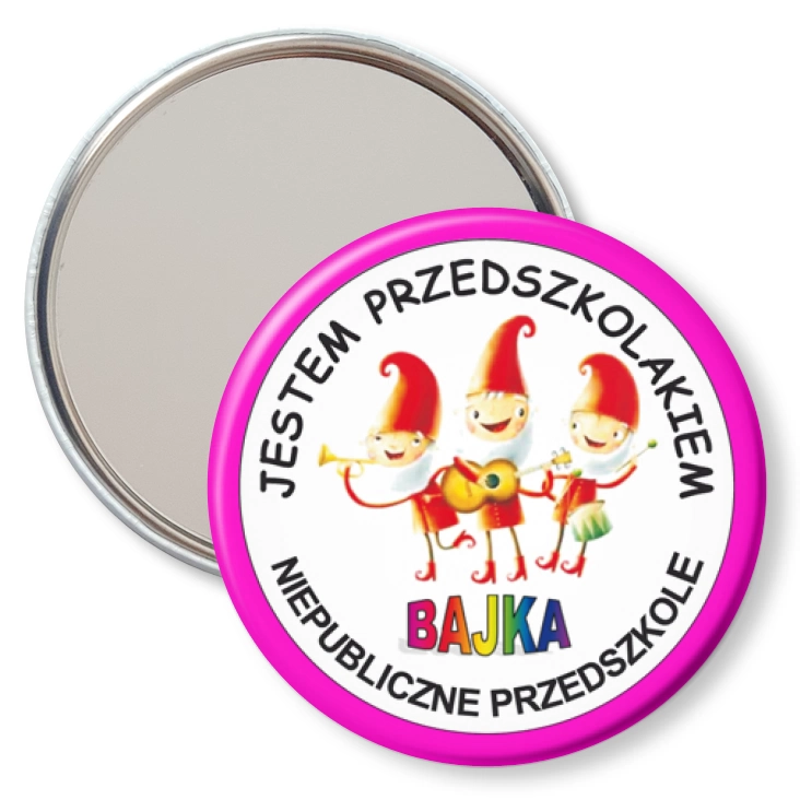 przypinka lusterko Przedszkole Bajka - Krasnoludki