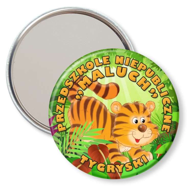 przypinka lusterko Przedszkole Maluch Tygryski