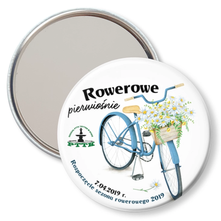 przypinka lusterko Rowerowe Pierwiośnie 