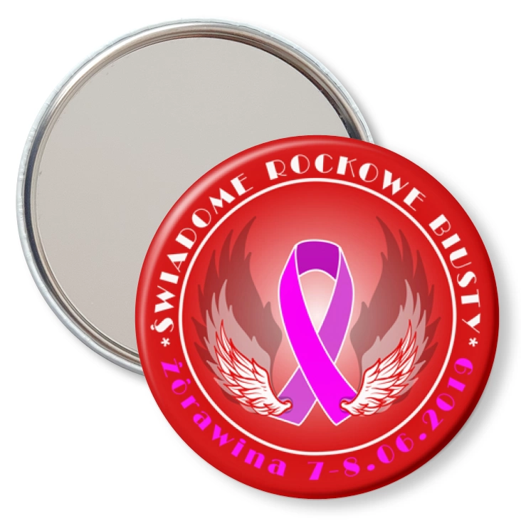 przypinka lusterko Świadome rockowe biusty