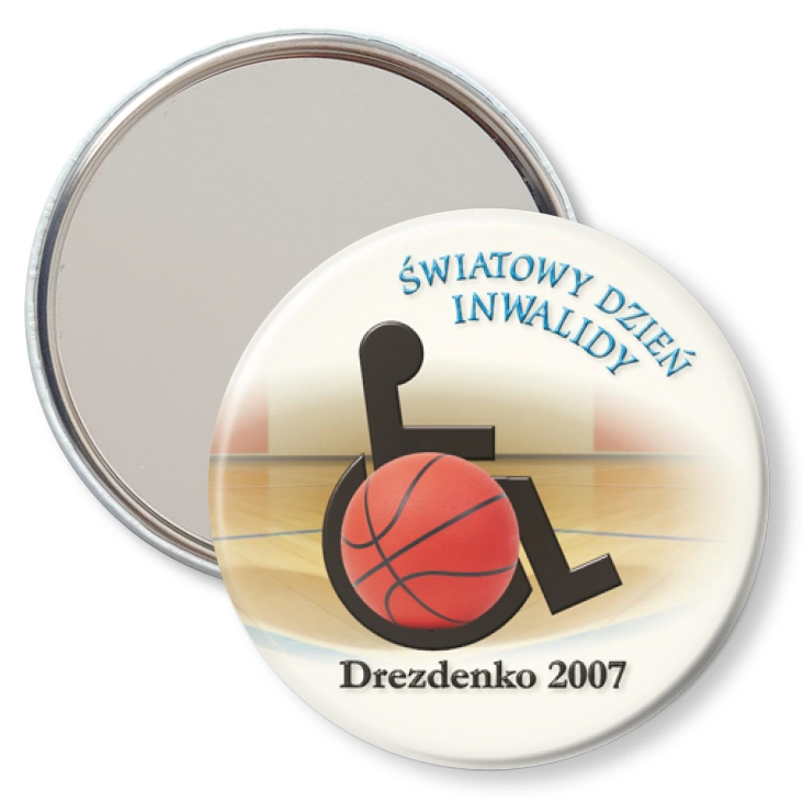 przypinka lusterko Światowy Dzień Inwalidy 2007