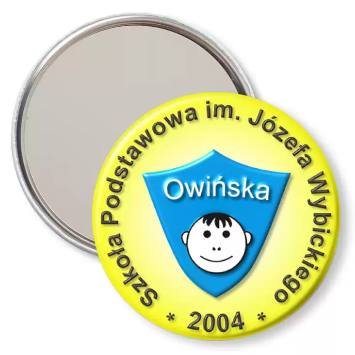 przypinka lusterko Szkoła Podstawowa im. Józefa Wybickiego- Owińska 2004