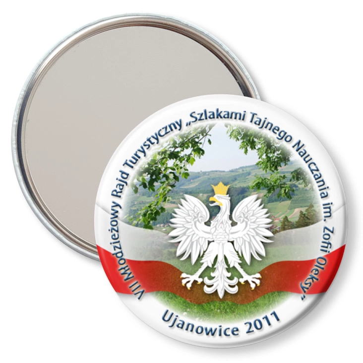 przypinka lusterko Szlakami Tajnego Nauczania im. Zofii Oleksy