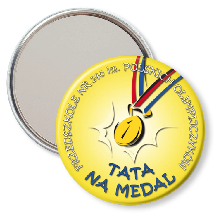 przypinka lusterko Tata na medal