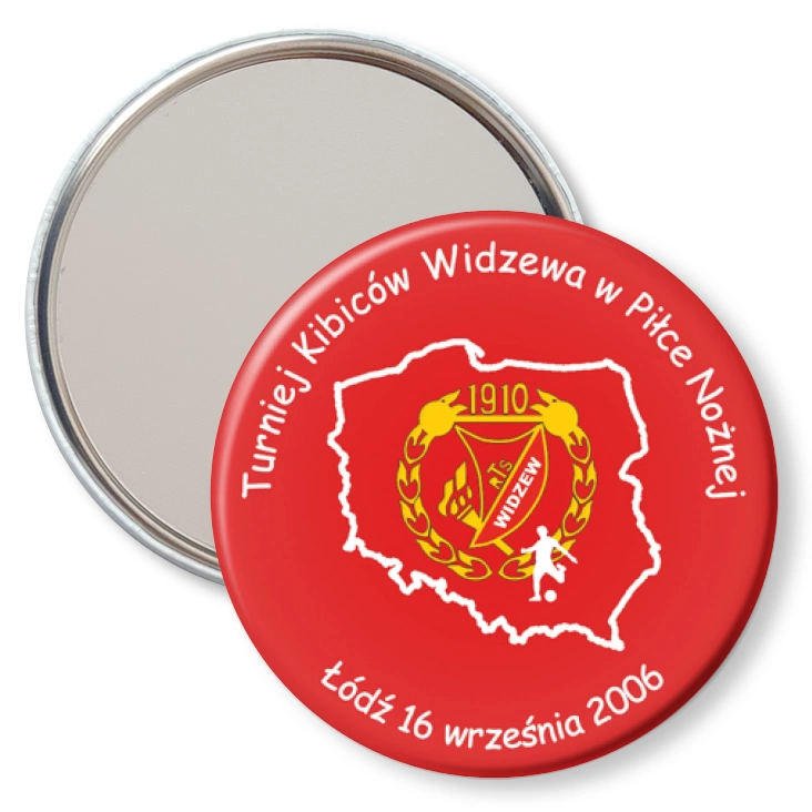 przypinka lusterko Turniej Kibiców Widzewa w Piłce Nożnej