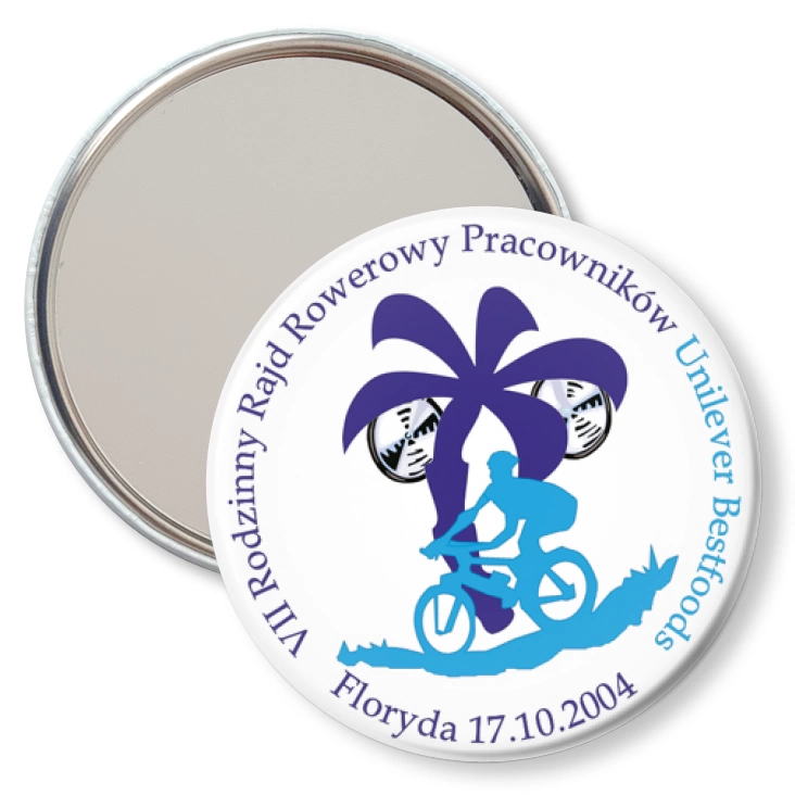 przypinka lusterko VII Rodzinny Rajd Rowerowy Pracowników