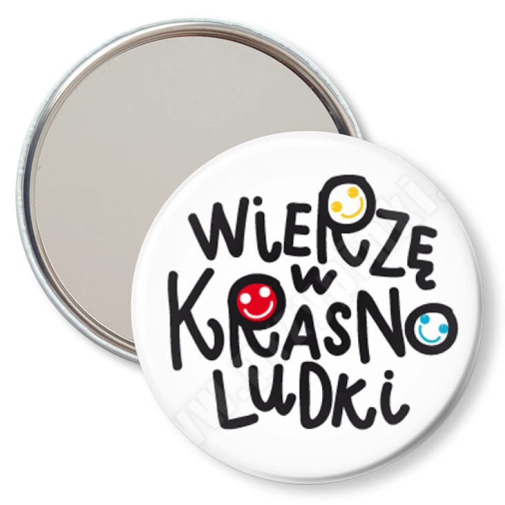 przypinka lusterko Wierzę w Krasnoludki