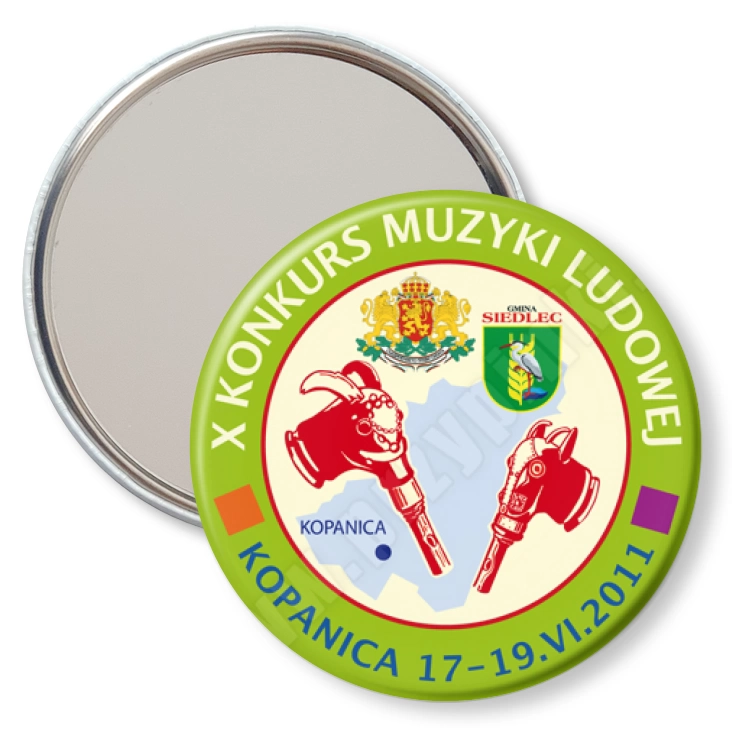 przypinka lusterko X Konkurs Muzyki Ludowej