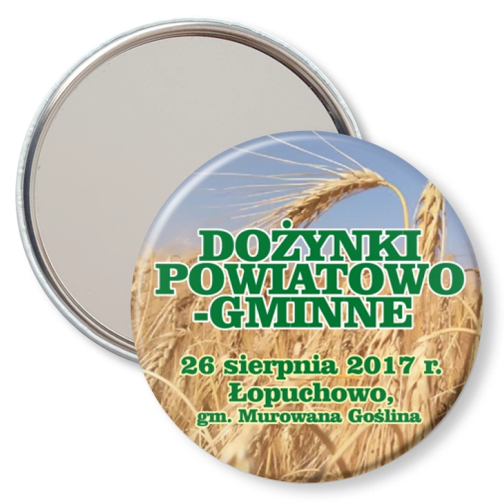 przypinka lusterko Dożynki Murowana Goślina