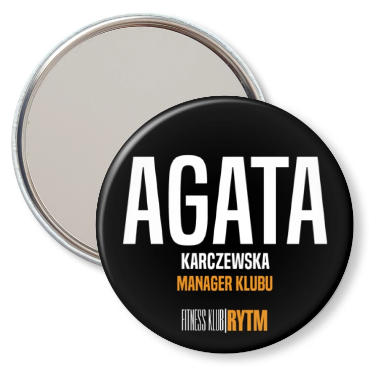 przypinka lusterko Fitness Klub Rytm