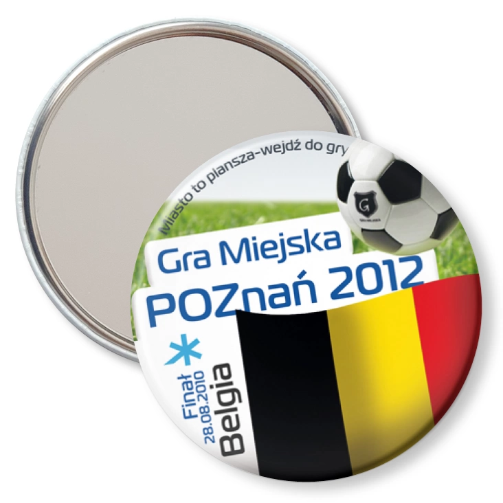 przypinka lusterko Gra Miejska - Poznań 2012 - Belgia