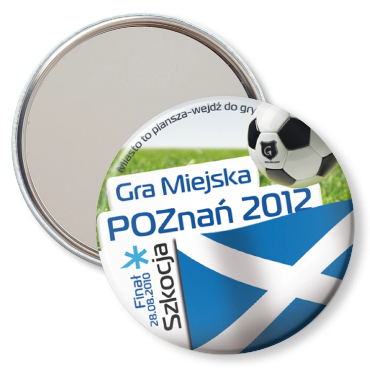 przypinka lusterko Gra Miejska - Poznań 2012 - Szkocja