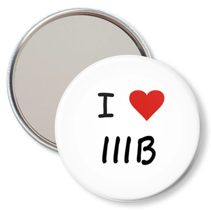 przypinka lusterko I love IIIB