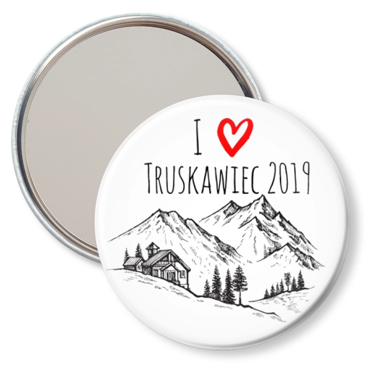 przypinka lusterko I love Truskawiec