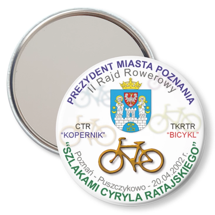 przypinka lusterko II Rajd Rowerowy Szlakami Cyryla Ratajskiego