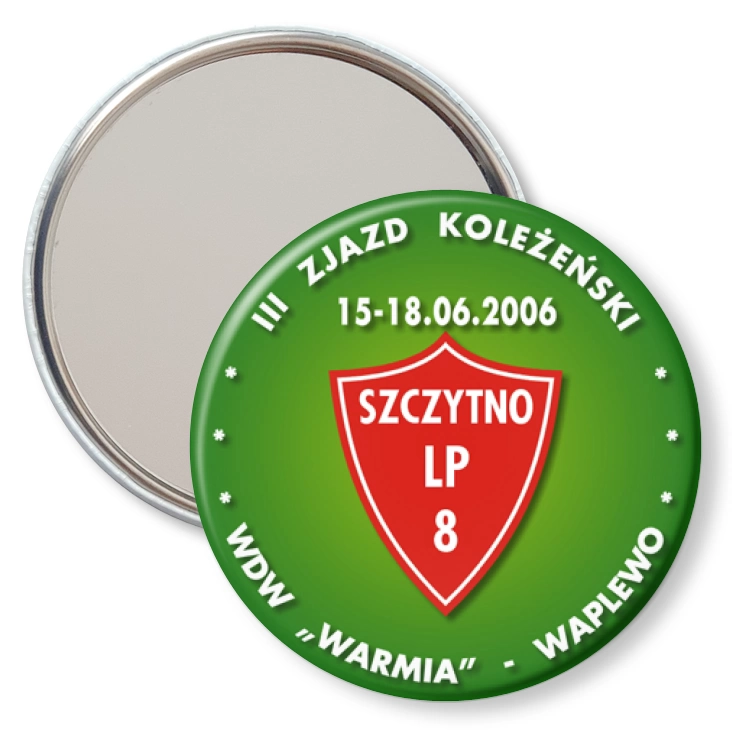 przypinka lusterko III Zjazd Koleżeński WDW Warmia - Waplewo