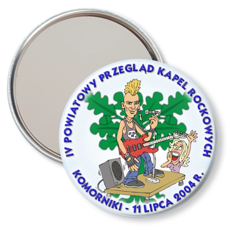 przypinka lusterko IV Powiatowy Przegląd Kapel Rockowych