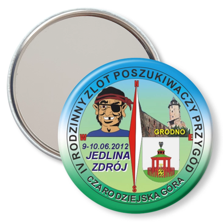 przypinka lusterko IV Rodzinny Zlot Poszukiwaczy Przygód