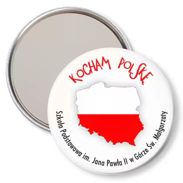 przypinka lusterko Kocham Polskę