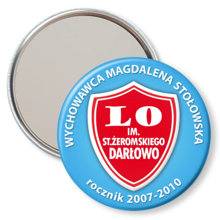 przypinka lusterko LO w Darłowie