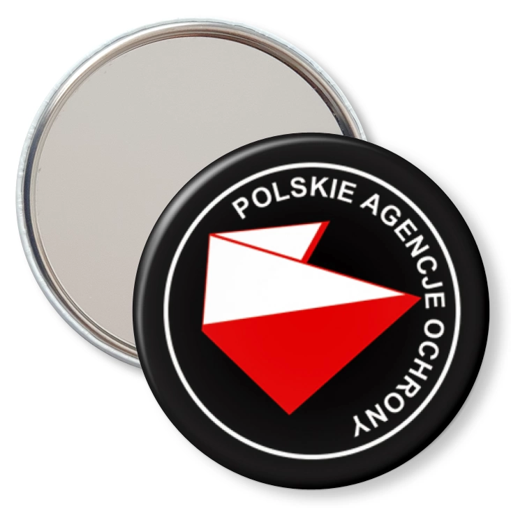 przypinka lusterko Polskie Agencje Ochrony