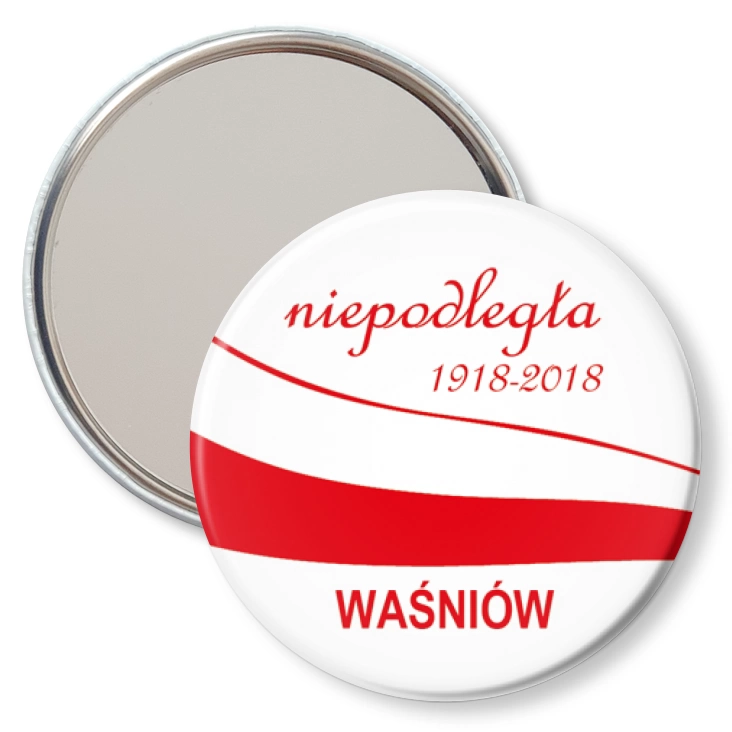 przypinka lusterko Niepodległa Polska - Waśniów