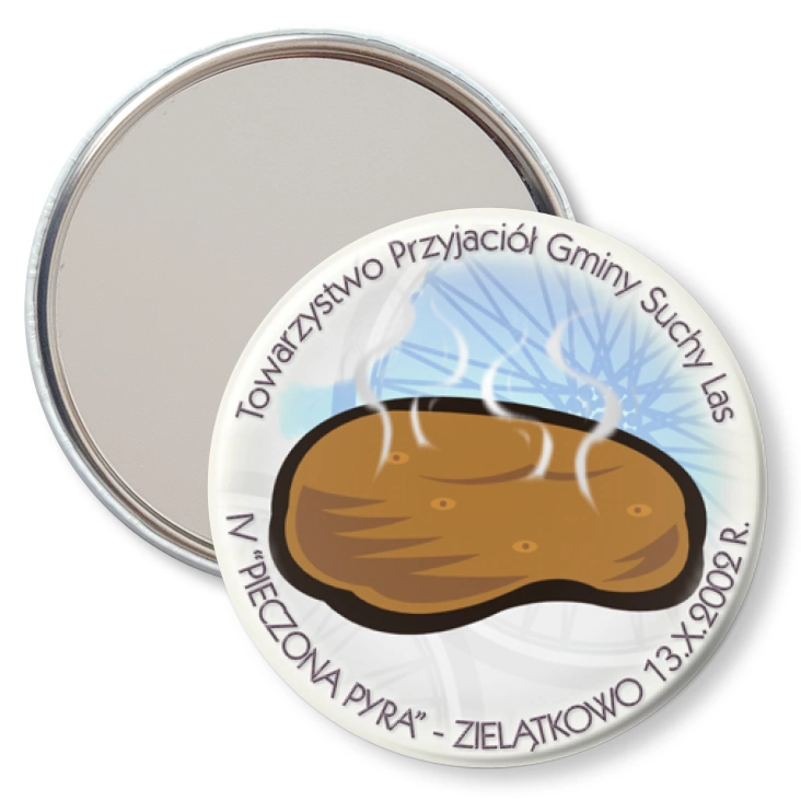 przypinka lusterko Pieczona Pyra 2002