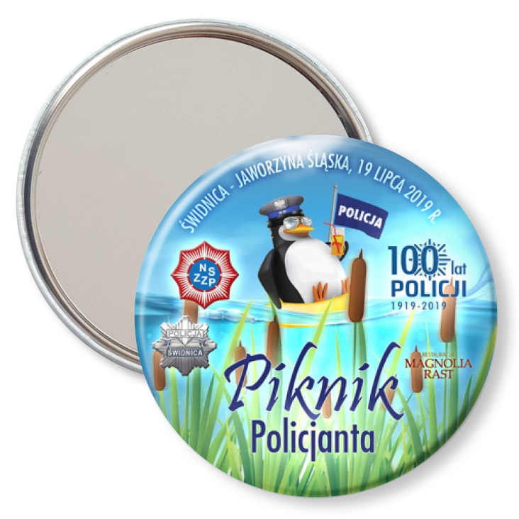 przypinka lusterko Piknik Policjanta - Świdnica 2019