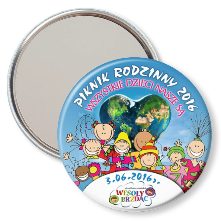 przypinka lusterko Piknik rodzinny