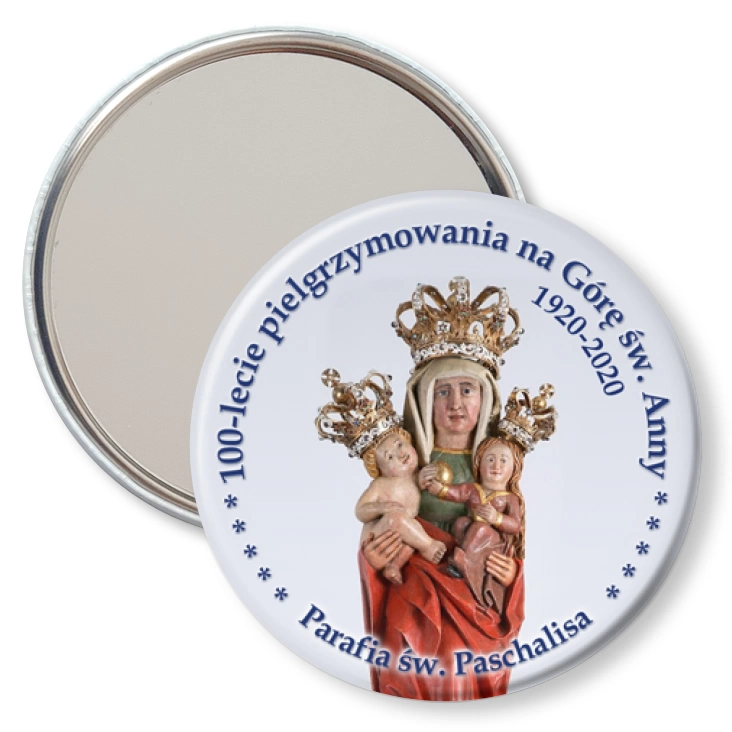 przypinka lusterko 100-lecie pielgrzymowania na Górę Św. Anny
