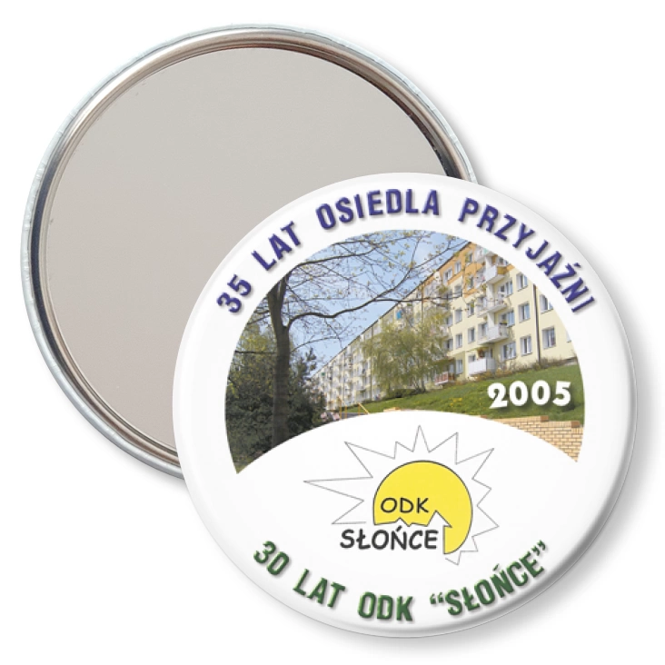 przypinka lusterko 30 lat ODK Słońce