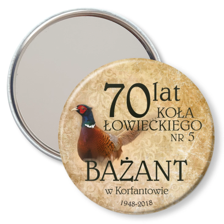 przypinka lusterko 70 lat KŁ Bażant
