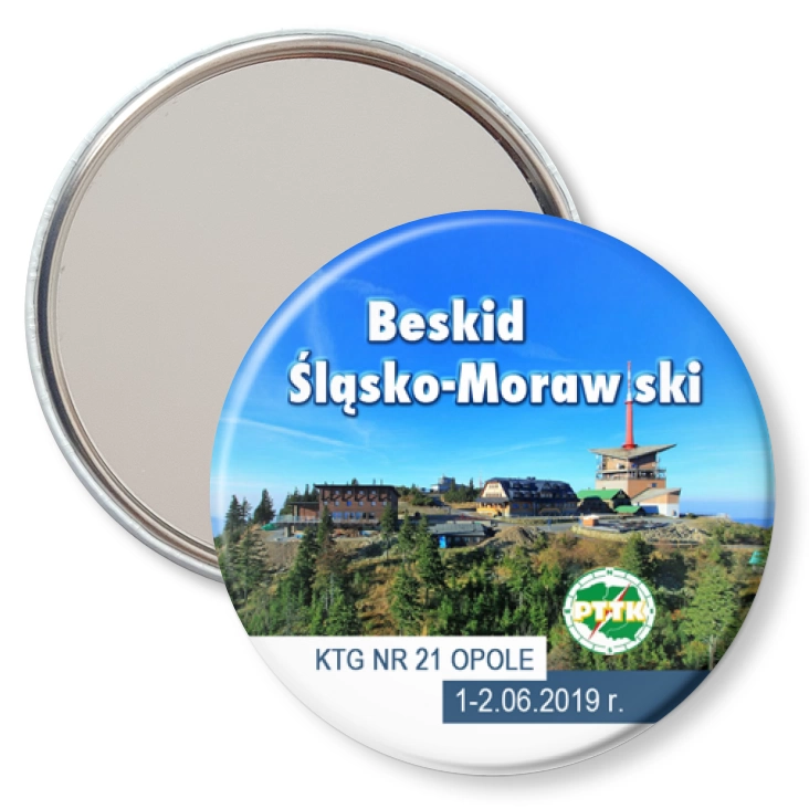 przypinka lusterko Beskid Śląsko-Morawski