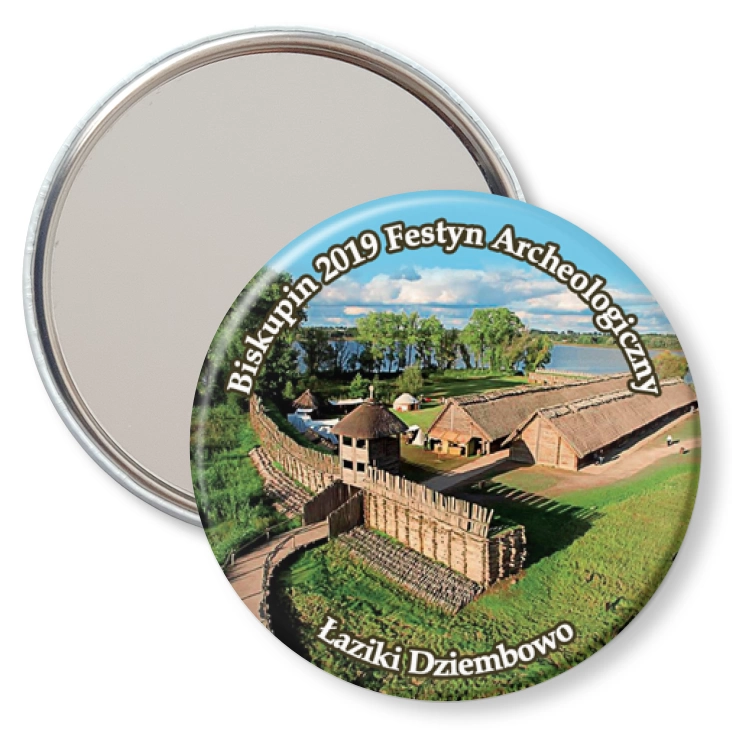 przypinka lusterko Biskupin 2019 Festyn Archeologiczny