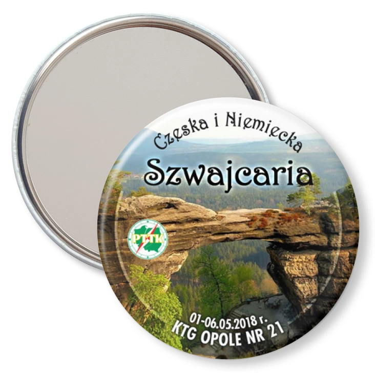 przypinka lusterko Czeska i Niemiecka Szwajcaria