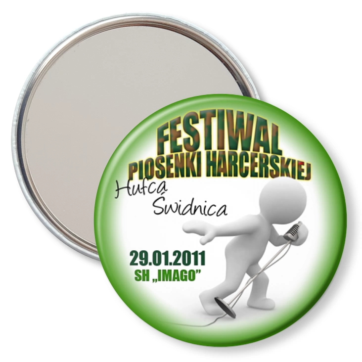 przypinka lusterko Festiwal Piosenki Harcerskiej - Hufiec Świdnica