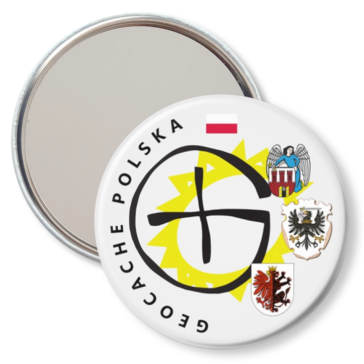 przypinka lusterko Geocache Polska