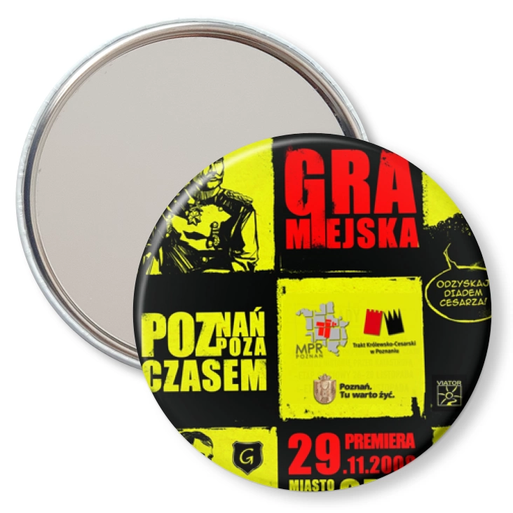 przypinka lusterko Gra Miejska Poznań