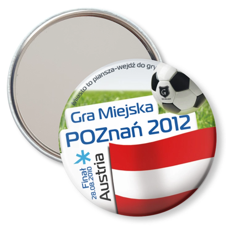 przypinka lusterko Gra Miejska - Poznań 2012 - Austria
