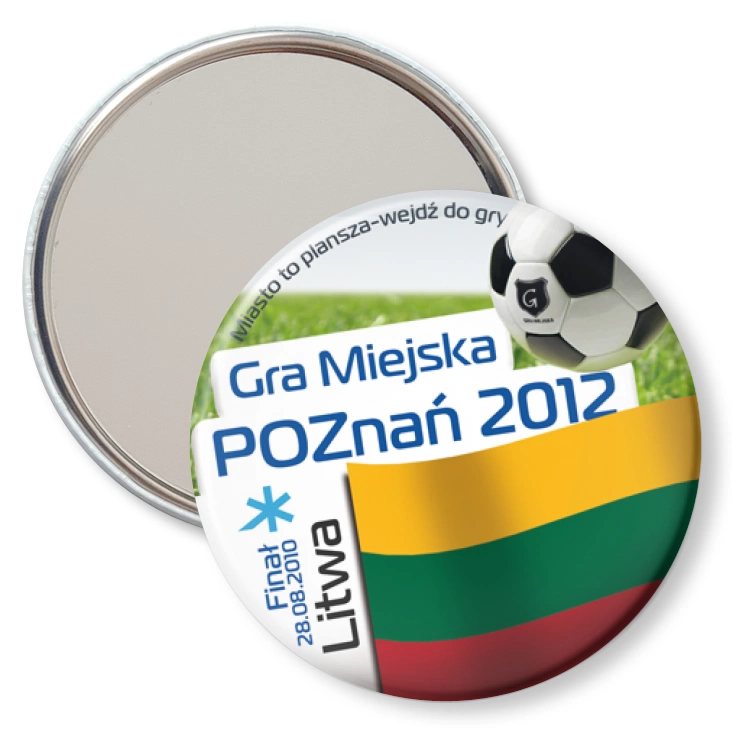 przypinka lusterko Gra Miejska - Poznań 2012 - Litwa