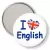 Przypinka lusterko I Love English