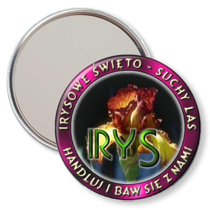 przypinka lusterko Irysowe Święto - Suchy Las