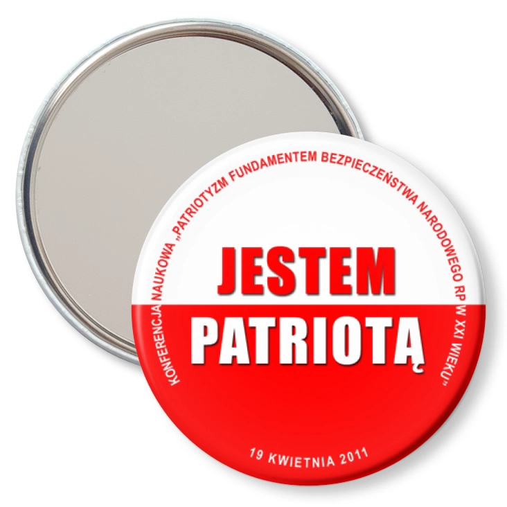 przypinka lusterko Jestem Patriotą