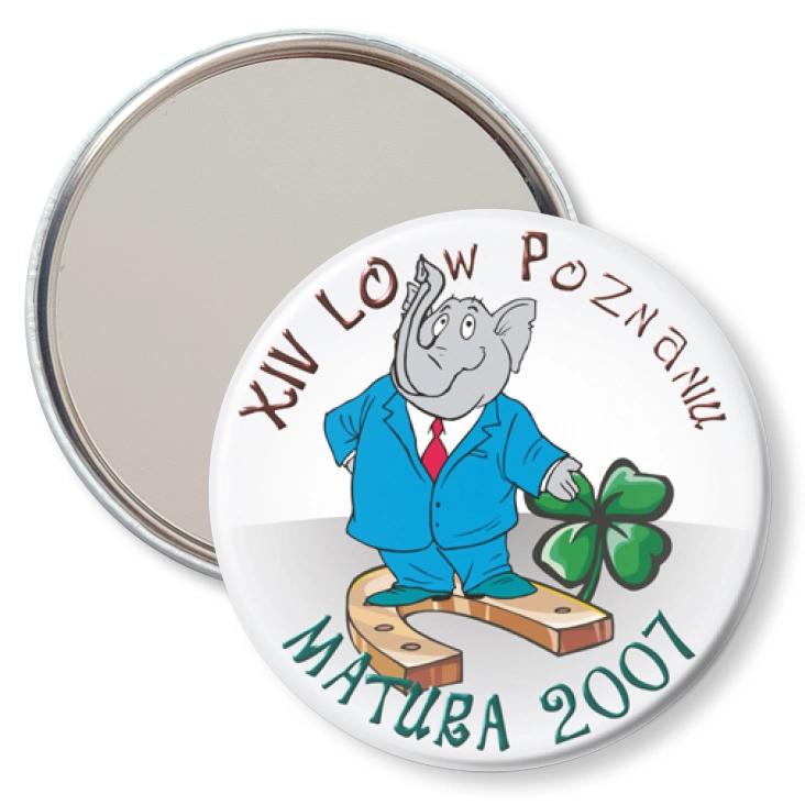przypinka lusterko Matura 2007 - XIV Lo nw Poznaniu