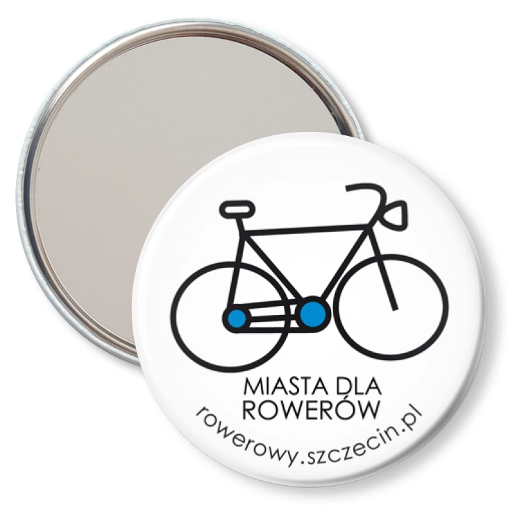przypinka lusterko Miasta dla rowerów