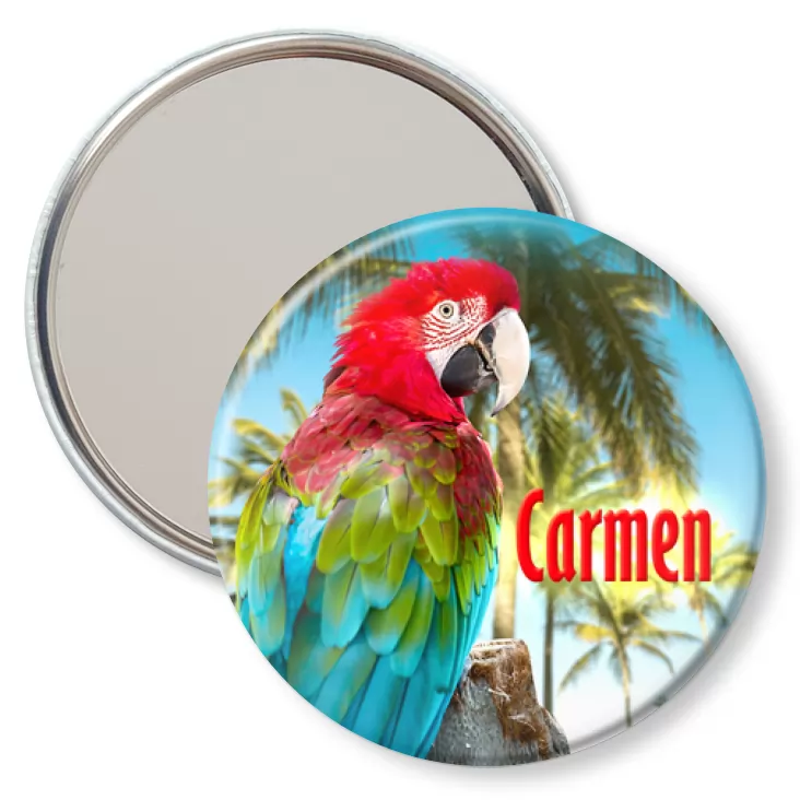 przypinka lusterko Papugarnia Carmen