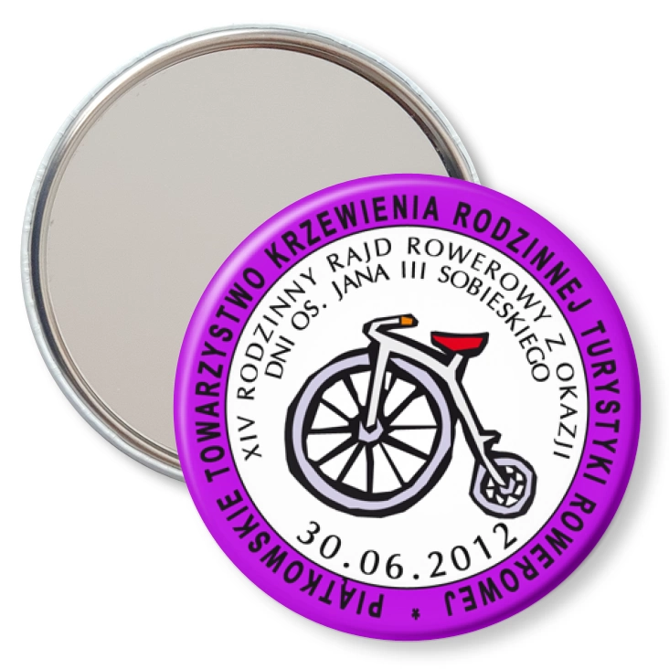 przypinka lusterko Piątkowo Rodzinny Rajd Rowerowy 2012