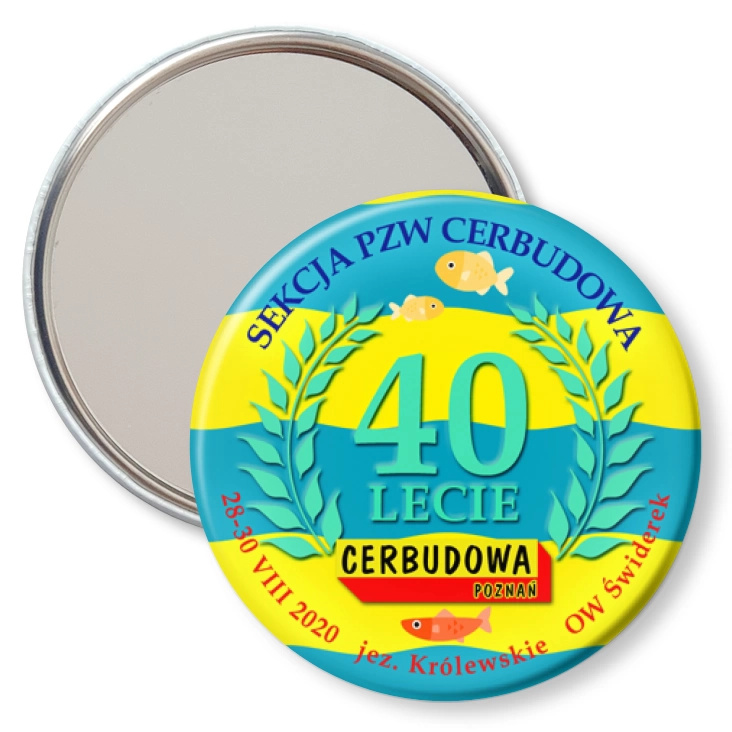 przypinka lusterko PZW Cerbudowa Jubileusz 40 lat